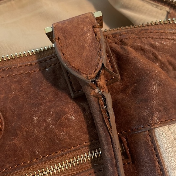 Tory Burch Leather Handbag Brown/Tan - Picture 4 of 8